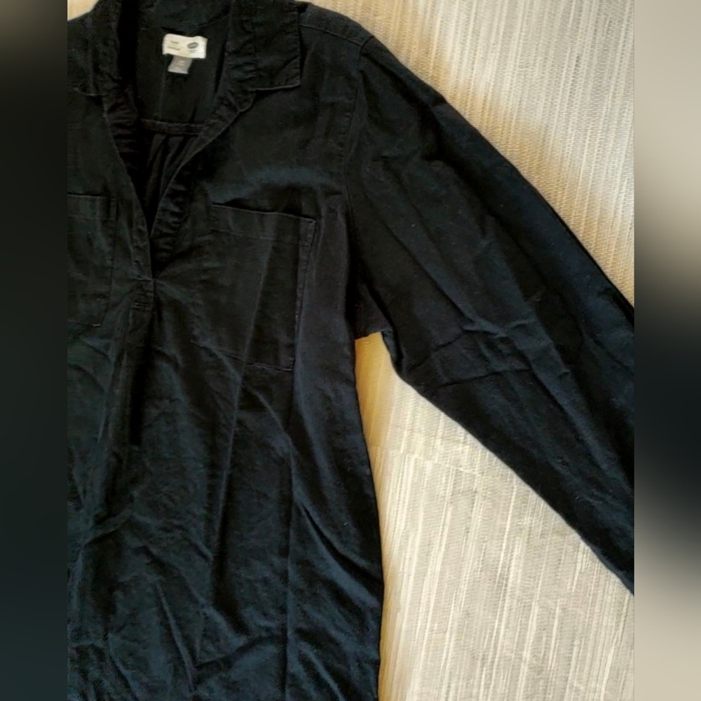 Old Navy Black Linen Blend Tunic Plus Paisley Leggings Curated Outfit Size 2X - Picture 4 of 6